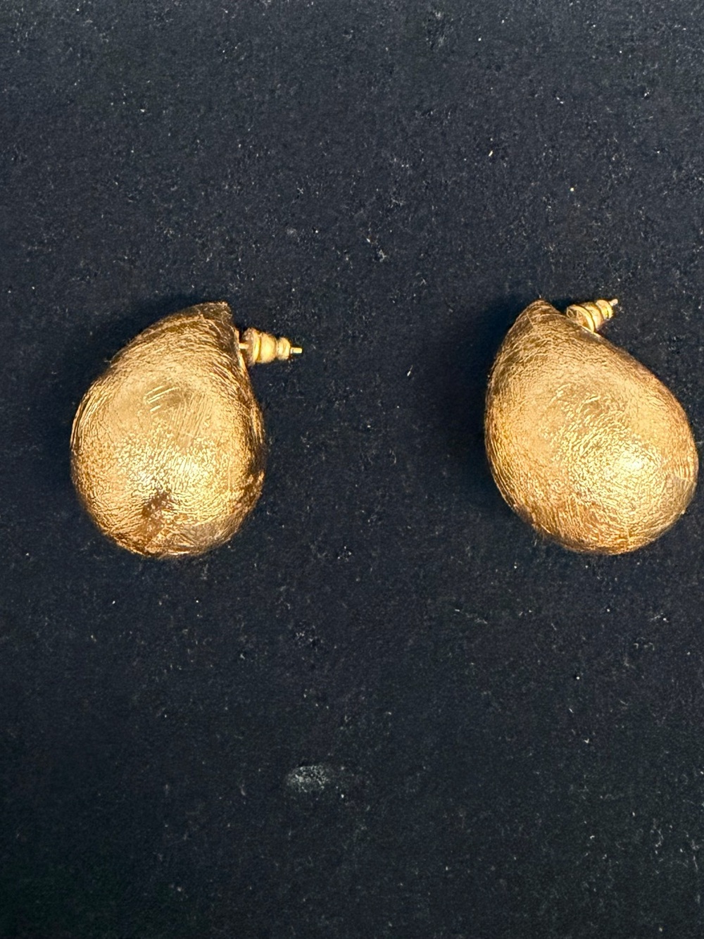Archived KHOI Textured Gold Foiled Teardrop Stud Earrings for Women